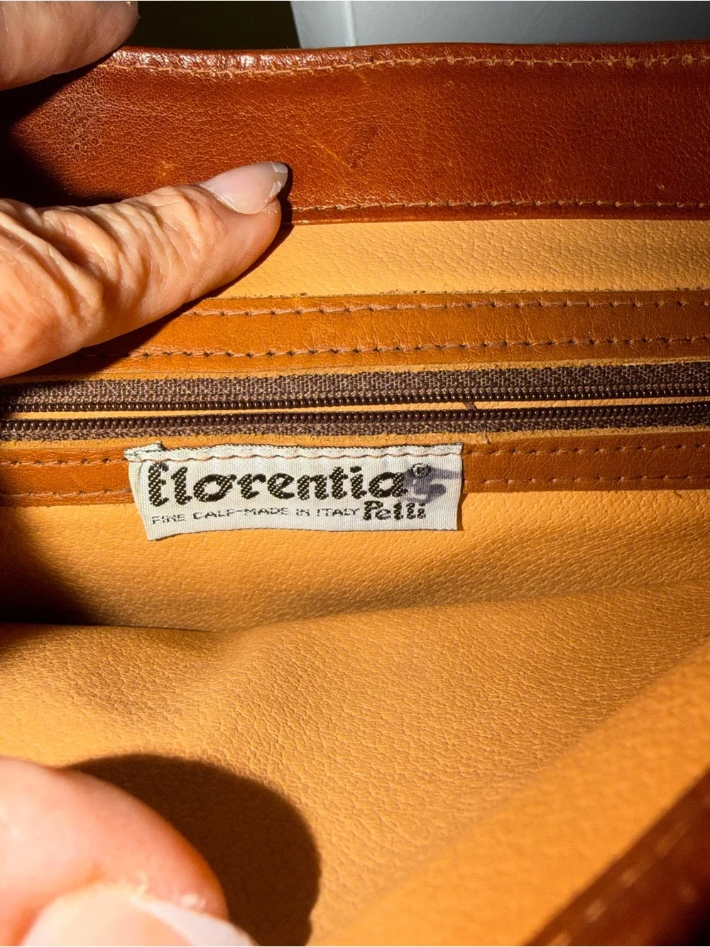 Vintage Florentia Brown leather bag made in Italy